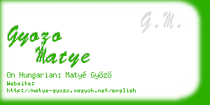 gyozo matye business card
